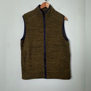 BONOBOS Men’s Casual Fleece Sweater Vest in Olive Green and Navy Blue Size Small